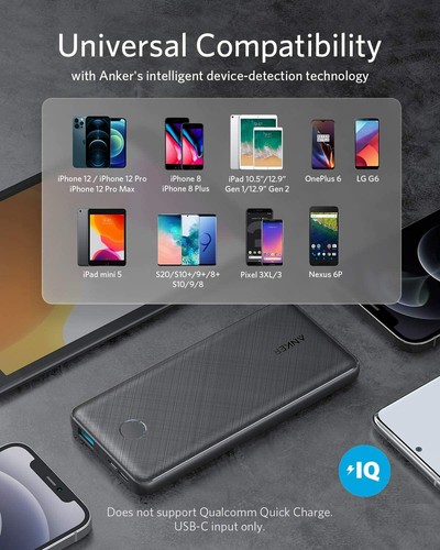 Anker 10000mAh Slim Power Bank Charging Portable External Battery Backup Charger - Picture 7 of 8