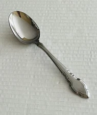 International Silverware Stainless Korea Silhouette Oval Soup Spoons Satin