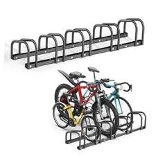  Bike Storage Rack for Garage, 5 Bikes Floor Bike Stand, Bicycle 5 Bike Holder