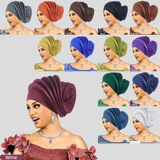 African Women Head Wrap Turban Wedding Hat Nigerian Headtie Bonnet Cap Aso Oke