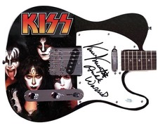 KISS Vinnie Vincent Signed Custom Graphics Photo Guitar ACOA Witness ITP