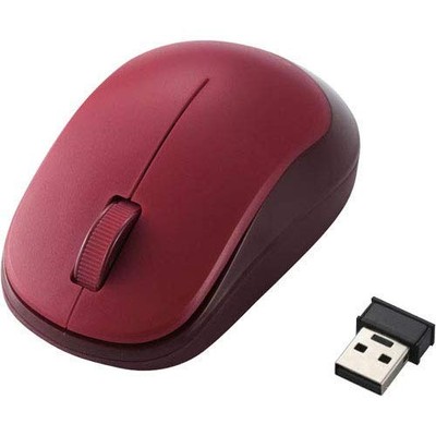 ELECOM Blaue LED Maus/EPRIM/Kabellos/3 Tasten/Rot M-DY12DBRDNEW