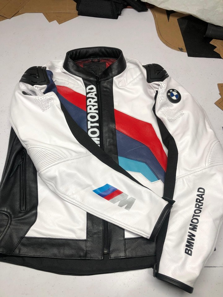 BMW Motorrad Downforce Jacket BMW Multicolor white sidepod Leather ...