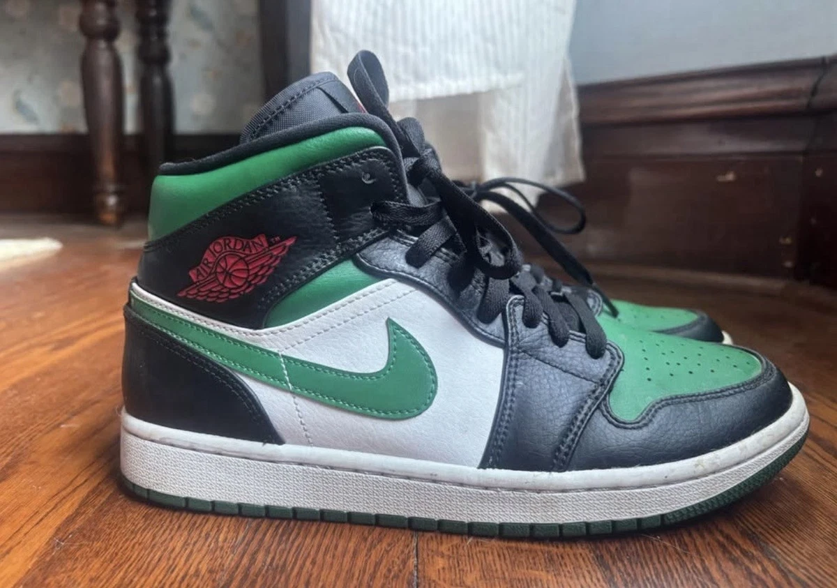 Jordan 1 Mid Black/Gym Red/Pine Green/White for Sale