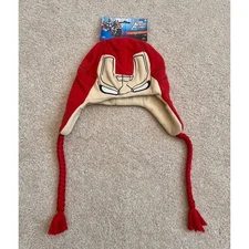 New Marvel Avengers Iron Man Laplander Hat Beanie Cap Boys Costume