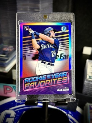 2022 Bowman Cal Raleigh Rookie Refractor Home Run Derby Winner  