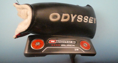 NEW Odyssey O WORKS Black 2W Putter 33'' Black Steel Shaft Microhinge Face + HC