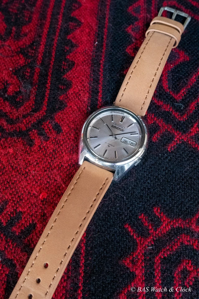 Seiko 5 Actus 7019-7060 Pink Dial Kanji Day 21 Jewels Auto Serviced - Image 3 of 4