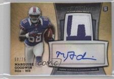 2013 Bowman Sterling Gold Refractor 60/75 Marquise Goodwin #BSAR-MGO Auto fm0