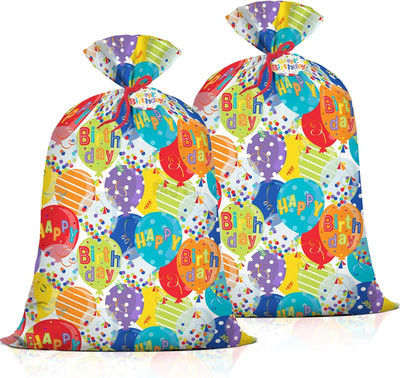 2Pcs Extra Large Jumbo Happy Birthday Present Bag - 36''x48'' XL Oversized Party