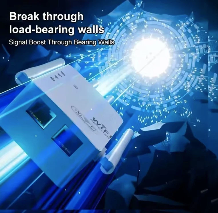 Ripetitore Wireless WIFI Amplificatore Di Segnale Extender Router 6 Antenne - Immagine 3 di 4