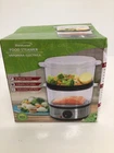 Brentwood TS-1005 2-Tier 5 Qt Food Steamer Stainless Steel 400W Tested/Works