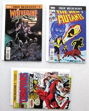 TRUE BELIEVERS LOT - WOLVERINE - NEW MUTANTS - CHAMPIONS - MARVEL COMIC BOARDED
