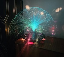 Vintage Retro 1990's UFO Fiber Optic Lamp