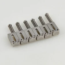 Waaah 6Pcs Stainless Steel 10.5mm Modern Offset Saddles For ST Electric Guitar