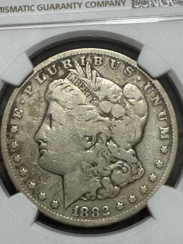 1882-cc Morgan Silver Dollar, Better Date, NGC VG Details, Free shipping