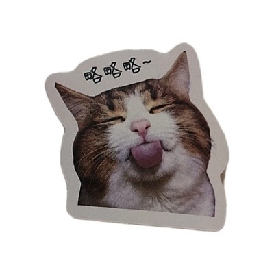 Funny Cat Face Sticking Out Tounge Sticker Decal Laptop Phone Fashion 1.5''