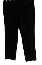 EILEEN FISHER Pants Size Medium Black Viscose Pull On Ankle Pants EUC