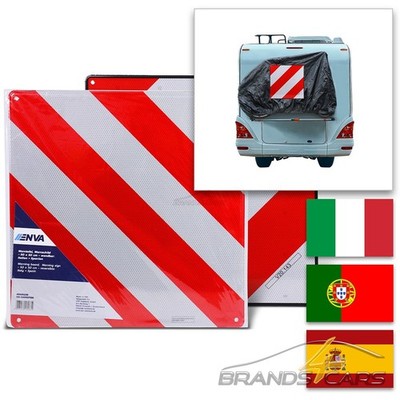 2xENVA 2in1 WENDBARE WARNTAFEL WARNSCHILD SONDERLASTENSCHILD für ITALIEN+SPANIEN