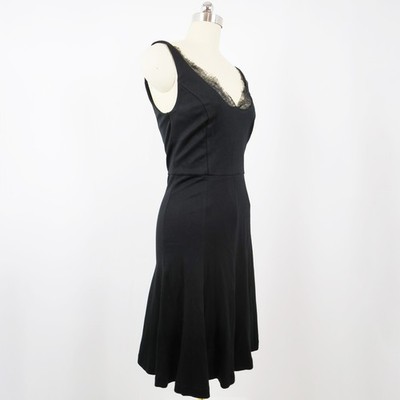 Altuzarra for Target Black Ponte Dress with Eyelash Lace Trim NWT 6 | eBay