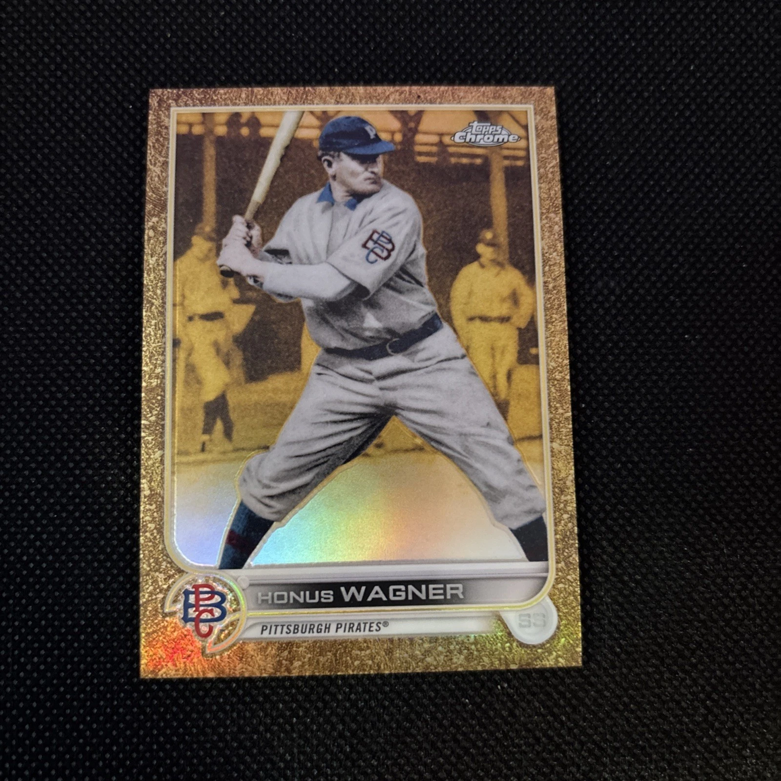 Honus Wagner 2022 Topps Chrome Gilded Gold Etch Refractor 95/99 Pirates