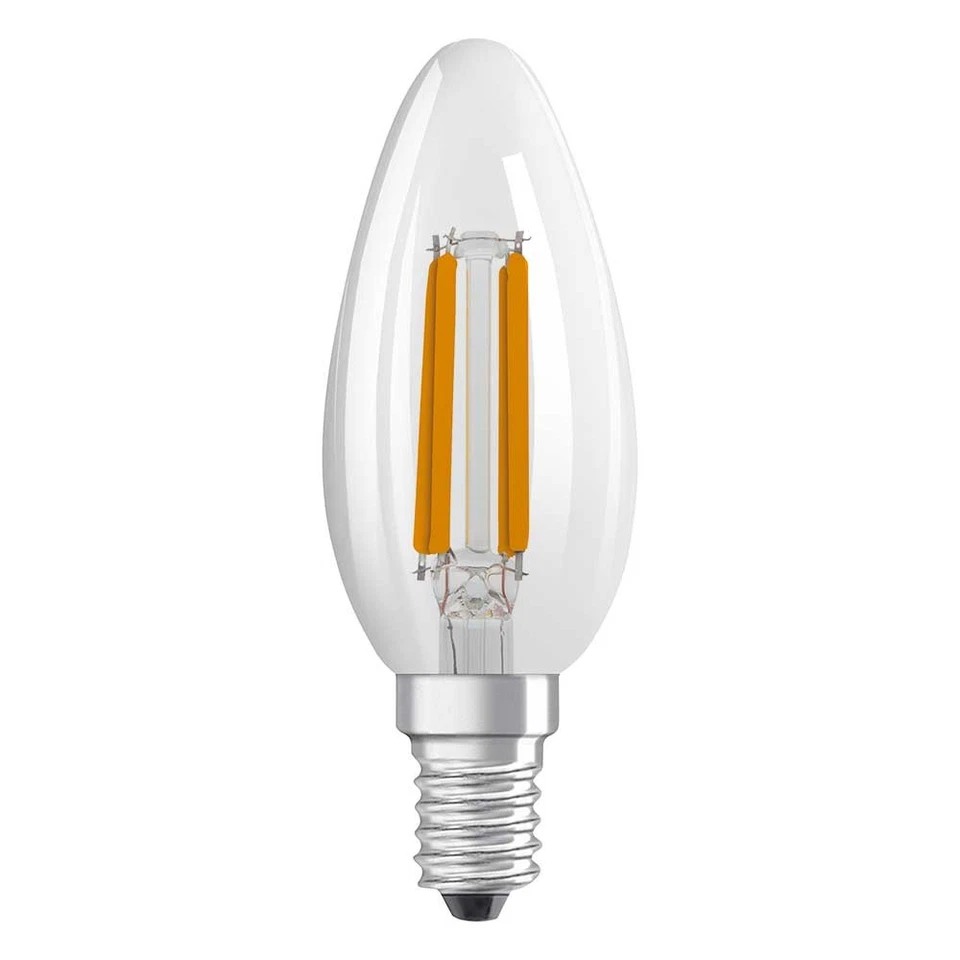 6 x Osram LED Filament Kerzen 2,5W = 40W E14 klar Warmweiß 2700K ultra effizient - Bild 3 von 4