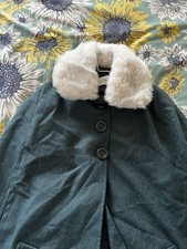 Tara Starlet Teal Green Vintage Style Cape Jacket