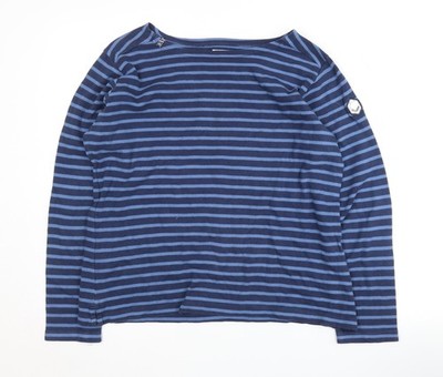 Voile Bleue Damen Pullover blau gestreift XL
