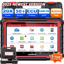LAUNCH X431 PRO ELITE Car Diagnostic Tool All System Car OBD2 Scanner ECU Coding