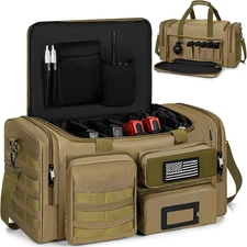 Tactical Pistol Range Bag, Gun Range Bag for Handguns, Shooting Duffle Range Pis