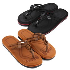 Men's Beach Flip Flops Knotted Sandals Non-slip Casual Indoor Shoes Size 9-10