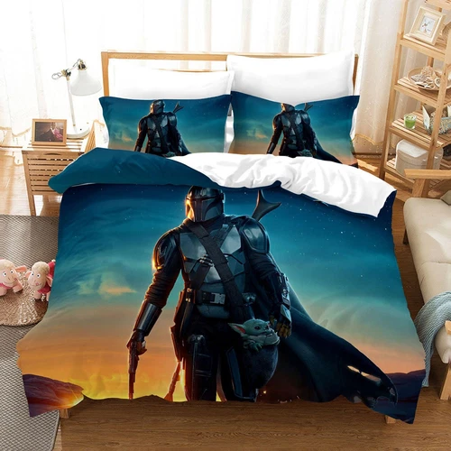 Yoda Bettwäsche Set Bettbezug Kissenbezug 135x200 200x200 220x240 Mandalorian DE - Bild 16 von 22