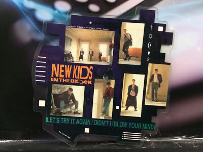 New Kids On The Block Lets Try It Again Pic Disc 7'' Vinyl Single BLOCKQ8 Pop 90s