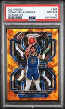 2021-22 Panini Prizm #307 Jonathan Kuminga Orange Ice RC PSA 10 GEM MT Rookie