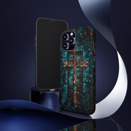 Phone Ink - Tough Case for iPhone Galaxy Pixel - Mosaic Christian Cross - 第 59/181 張圖片