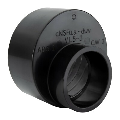 #ad RV Eccentric Tank Reducer Black 3quot; Spigot to 1 1 2quot; Hub RV Plumbing RV Waste $11.95