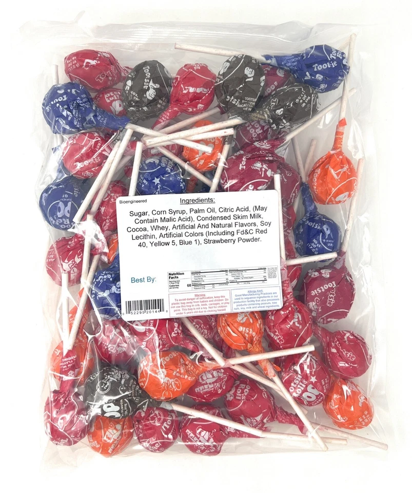 Леденцы Tootsie Pops с различными вкусами, 2 фунта ~ YANKEETRADERS® ~ БЕСПЛАТНАЯ ДОСТАВКА - Изображение 2 из 4
