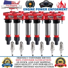 6 Pack Ignition Coil & Spark Plug for Chevry Traverse Camaro Equinox 3.6L UF569