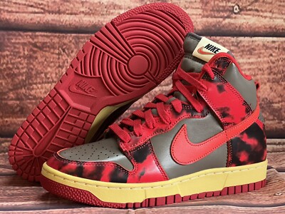 Nike Dunk High 1985 Red Acid Wash Men Size 6.5 Women's SZ 8 [DD9404-600] 