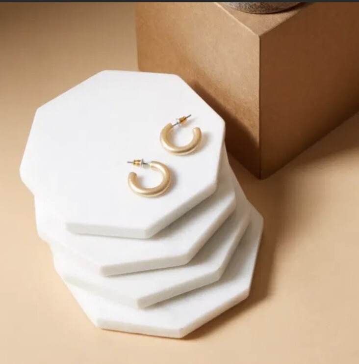 Sanctuary Project Thick Gold Hoop Earrings Causebox Msrp $38 NEW