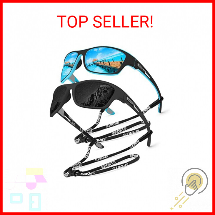 KUGUAOK Polarized Sports Sunglasses for Men Driving Cycling Fishing Sun
