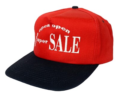 Super Sale Open Advertising Mesh Back Trucker Ball Cap Snap-Back Red