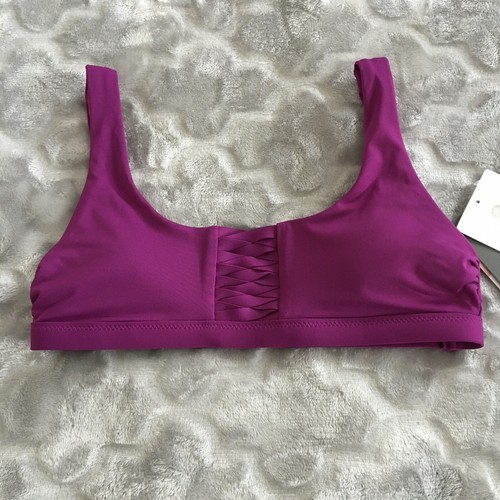 Athleta Size XXS Adriata Bikini Top Fuchsia Quickdri Recycled Materials UPF $59 - Picture 2 of 9