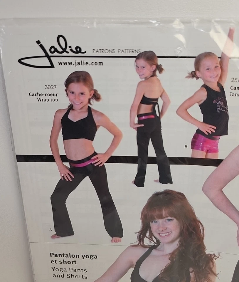 Jalie Yoga Pants & Shorts Sewing Pattern Girls & Women Multiple Sizes 3022 New - Image 2 of 4