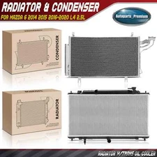 Radiator & AC Condenser Cooling Kit for Mazda 6 2014 2015 2016 2017-2020 L4 2.5L