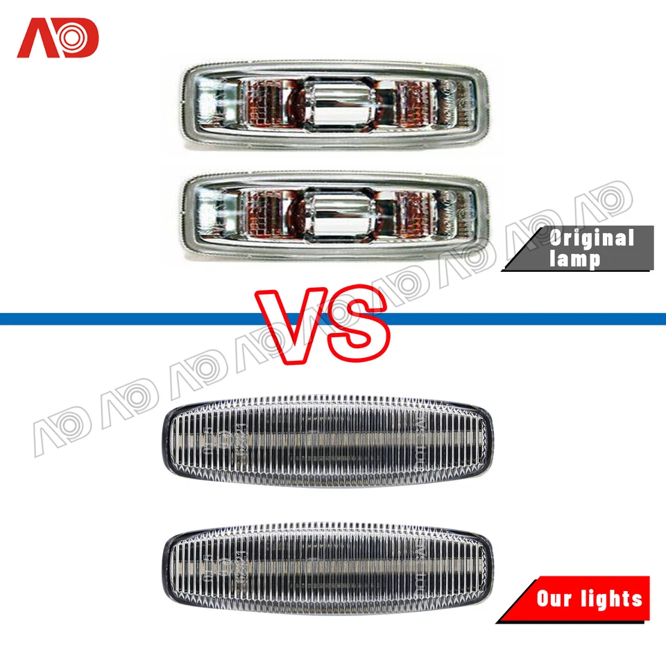 Clear Lens Amber Full LED Fender Side Marker Lights For Infiniti M35 M45 Q40 Q60 - Image 4 of 4