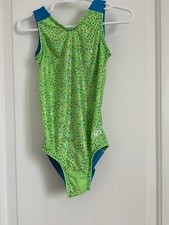 GK Elite Child Small multi color bright sparkly sleeveless leotard