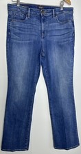 NYDJ Lift Tuck Barbara Bootcut Slimming Blue Jeans Sz 14 35x31 Stretch