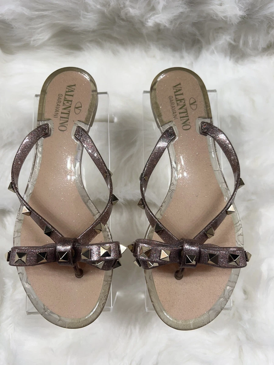 Valentino rockstud hotsell jelly thong sandals