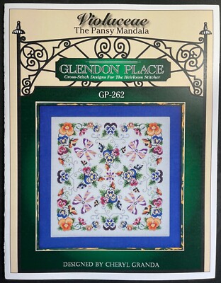 Glendon Place  The Pansy Mandala  GP-262 Violaceae pattern free shipping
